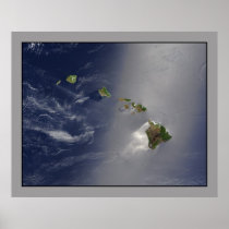 The Hawaii Archipelago aerial view Posters