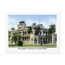 The Hawaiin Capitol, Formerly the Royal Palace Post Card