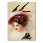 The Hawk Feathered Hat Card
