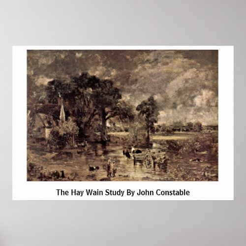 The Hay Wain Study By John Constable Poster