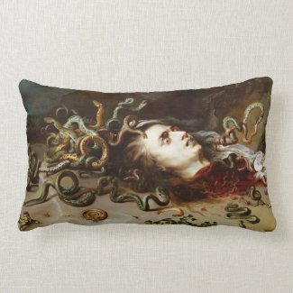 The Head of Medusa Peter Paul Rubens painting Throw Pillows