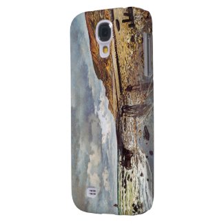 The Headland of the Heve at Low Tide Claude Monet Samsung Galaxy S4 Cover