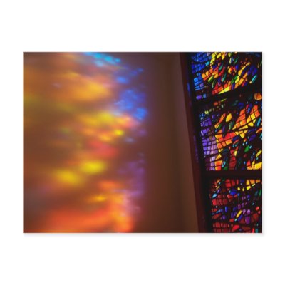 The Healing Window Stained Glass Church Postcard by ScenicEarthStudios