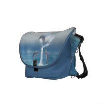 The heart from the Dolphins Messenger Bag messenger bags