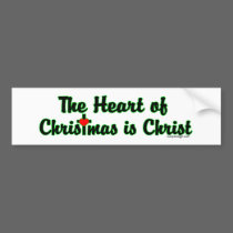 The Heart of Christmas is Christ Bumperstickers by ironydesign The Heart of Christmas is Christ Bumperstickers