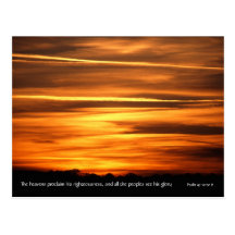 The heavens declare | v2 | Psalm 97 v 6 Post Card