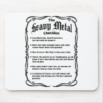 The Heavy Metal Checklist mousepads by hardcore07 The Heavy Metal Checklist mousepads