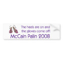 The Heels are on the gloves come off bumper stickers by jhimages The Heels are on the gloves come off bumper stickers