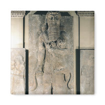 The hero Gilgamesh holding a lion Fridge Magnets