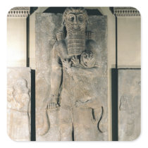 The hero Gilgamesh holding a lion Sticker