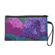 The Hideaway - Abstract Purple and Magenta Heaven Wristlet Clutch