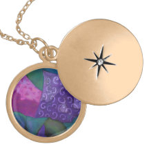 The Hideaway - Abstract Purple and Magenta Heaven Locket