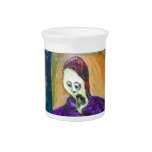 The High Priest (expressionism portrait) Beverage Pitcher