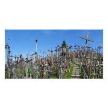 The Hill of Crosses of Northern Lithuania Customized Photo Card