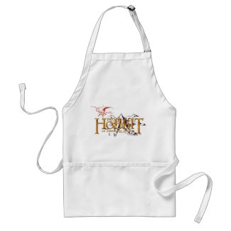 The Hobbit Logo Over Mountains Aprons