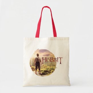 The Hobbit Logo with Bilbo Back Canvas Bag