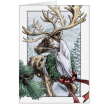 "The Holiday Courier" card (blank inside)