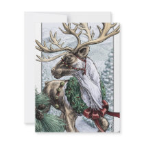 "The Holiday Courier" Christmas party invites invitations