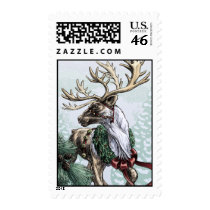 "The Holiday Courier" medium size postage postage by critterwings "The Holiday Courier" medium size postage postage