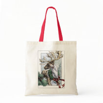 "The Holiday Courier" Tote Bag by critterwings "The Holiday Courier" Tote Bag