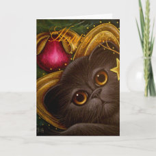 THE HOLIDAY FAIRY KITTEN CAT 2 CARD card