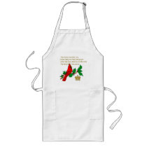 The Holly and the Ivy with Cardinal and Crown aprons