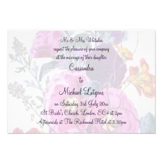 The Hollyhocks Collection Wedding Invite