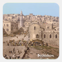 The Holy City Of Bethlehem Square Sticker