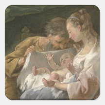 The Holy Family, 18th century Sticker