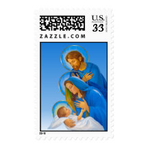 The Holy family - Nativity - Birth of Baby Jesus Postage Stamp