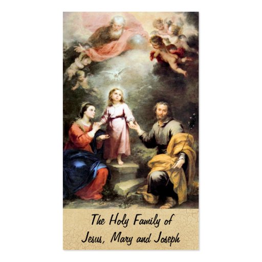 The Holy Family of Jesus, Mary and Joseph Business Card (front side)