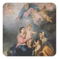 The Holy Family or The Virgin of Seville Square Stickers