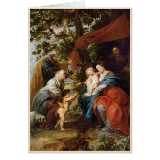 The Holy Family under the apple tree Rubens Paul Card