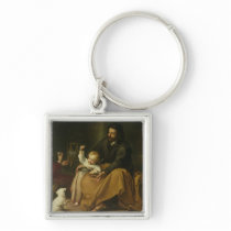 The Holy Family with the Little Bird, c.1650 Keychain