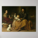 The Holy Family with the Little Bird, c.1650 Posters