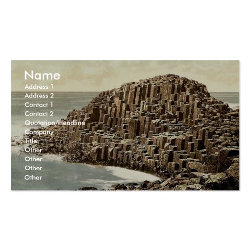 The Honeycombs. Giant's Causeway. Co. Antrim, Irel Business Card Template (front side)