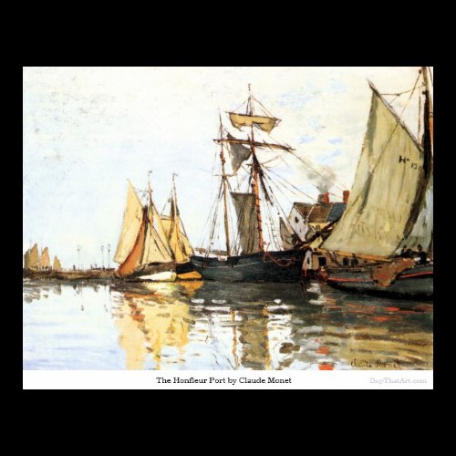 The Honfleur Port by Claude Monet Poster