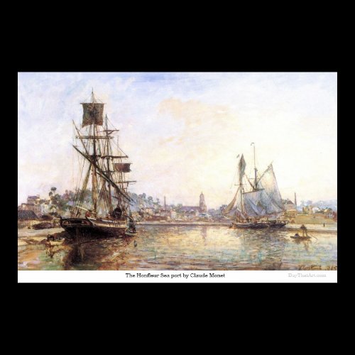The Honfleur Sea port by Claude Monet Posters