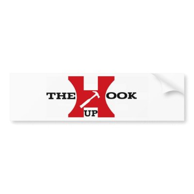 THE HOOK UP'S (PROMO LINE)... Bumper Sticker by urbanworkwear