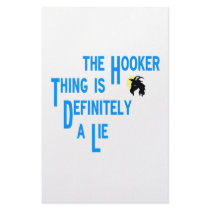 The Hooker Thing Is Definitely A Lie Goats Stare Stationery Design