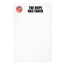 The Hope has faded Stationery
