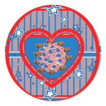 The Hopkinson Flag and Eagle Drum ~ stickers stickers