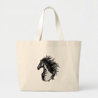 THE HORSE FOG TOTE BAGS