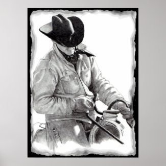 THE HORSE TRAINER in Pencil, Poster print