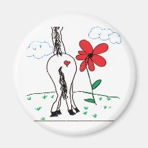 The horses pitute fridge magnet
