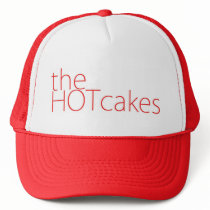 The Hotcakes text logo hats
