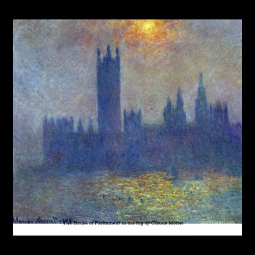 The House of Parliament in the fog by Claude Monet Print