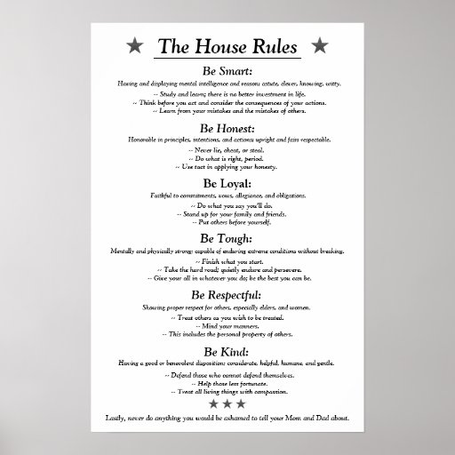 The House Rules v3white Print