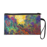 The House Seen from the Rose Garden Claude Monet Wristlet Purse