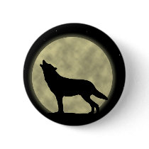 The Howling Wolf in the Night buttons by nickyzzz The Howling Wolf in the Night buttons